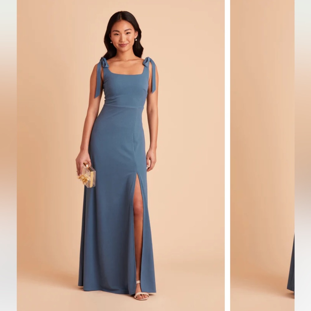New NWT Birdy Grey “Alex” Convertible Crepe Gown Maxi Dress Twilight Sleeveless - Picture 11 of 13